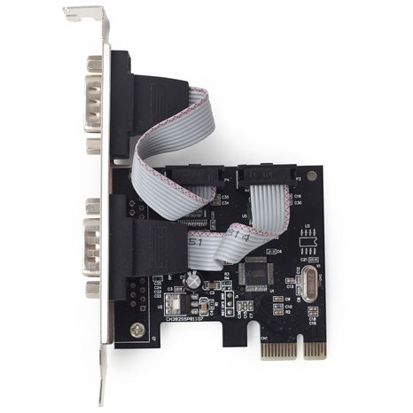 GEMBIRD 2 SERIAL PORT PCI-EXPRESS ADD-ON CARD WITH EXTRA LOW PROFILE BRACKET