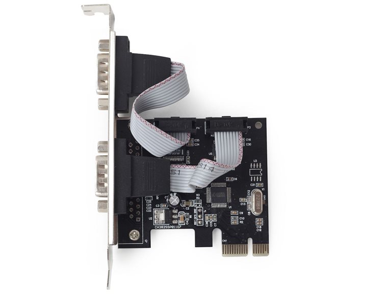 GEMBIRD 2 SERIAL PORT PCI-EXPRESS ADD-ON CARD WITH EXTRA LOW PROFILE BRACKET