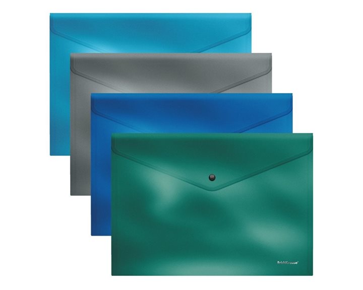 Φάκελος Κουμπί Erichkrause Α4 Glossy Ice Metalic 50320