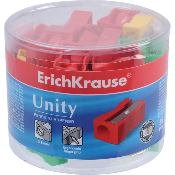 Ξύστρα Πλαστική Μονή Erichkrause Unity Διάφορα Χρώματα 38012