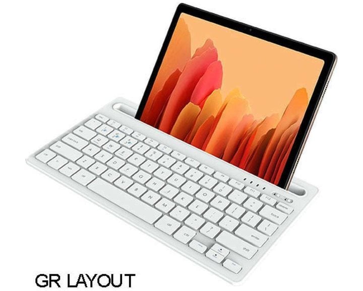 LAMTECH BT 5.0 KEYBOARD WITH IPAD AND MOBILE STAND WHITE