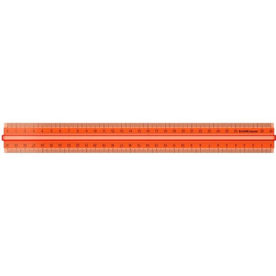 Χάρακας ErichKrause Neon, 30cm, πορτοκαλί 49532