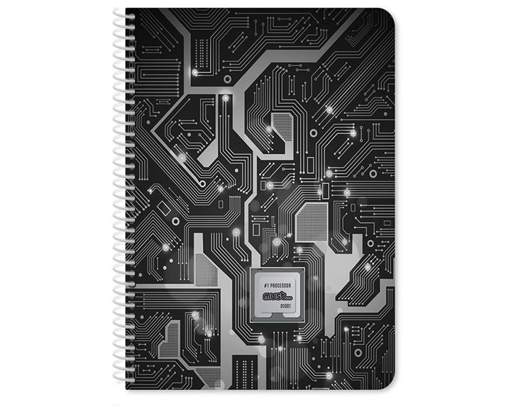 Τετράδιο Σπιράλ CPU Must 17x25 4 Θεμάτων 120φ.