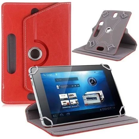 LAMTECH RED UNIVERSAL 10.1'-10.4' TABLET CASE WITH 360 ROTATION