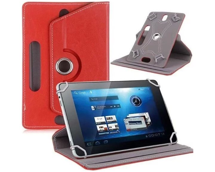 LAMTECH RED UNIVERSAL 10.1'-10.4' TABLET CASE WITH 360 ROTATION