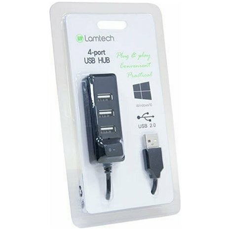 LAMTECH 4-PORT USB HUB BLACK