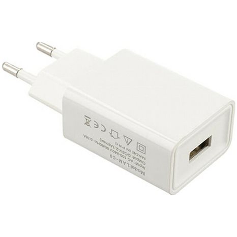 LAMTECH USB TRAVEL CHARGER 2,1A WHITE
