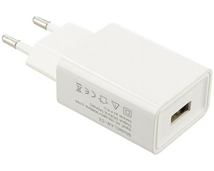 LAMTECH USB TRAVEL CHARGER 2,1A WHITE