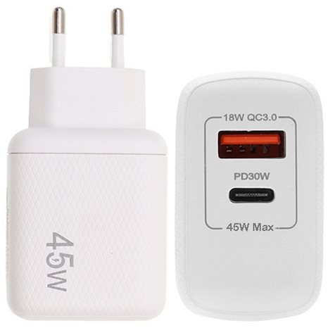 Lamtech Charger USB QC3.0/Type-C 45W