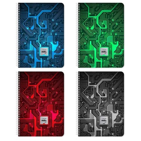 Τετράδιο Σπιράλ CPU Must Α4 4 Θεμάτων 120φ.