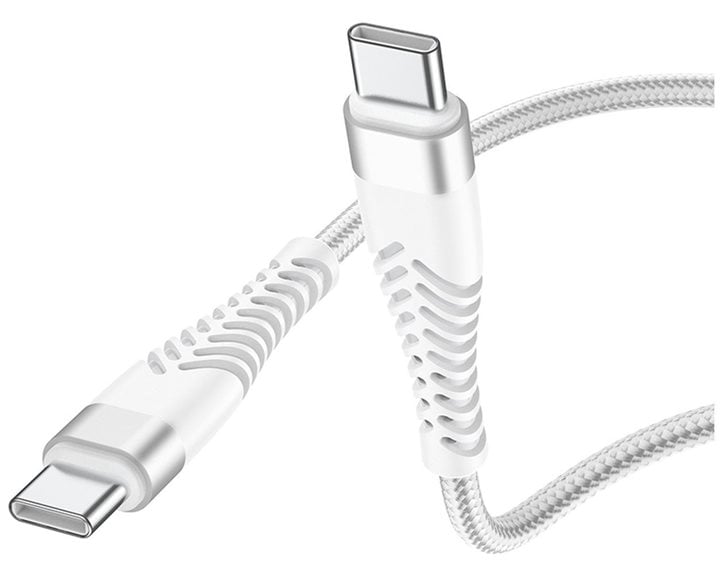 LAMTECH HQ UNBREAKABLE CABLE TYPE-C TO TYPE-C WHITE 2M