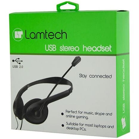 LAMTECH USB 2.0 STEREO HEADSET WITH MIC