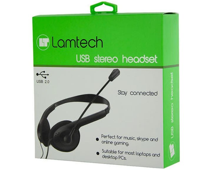 LAMTECH USB 2.0 STEREO HEADSET WITH MIC