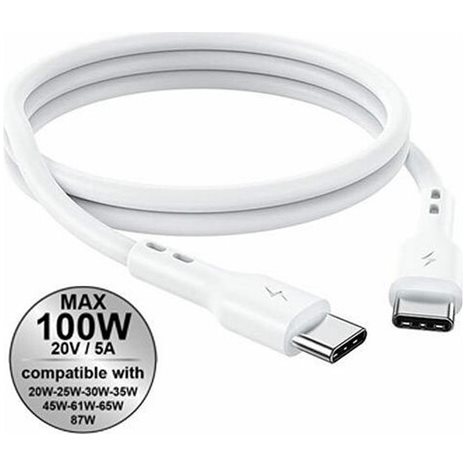 LAMTECH CABLE TYPE C TO TYPE C  100W FAST CHARGE 1M