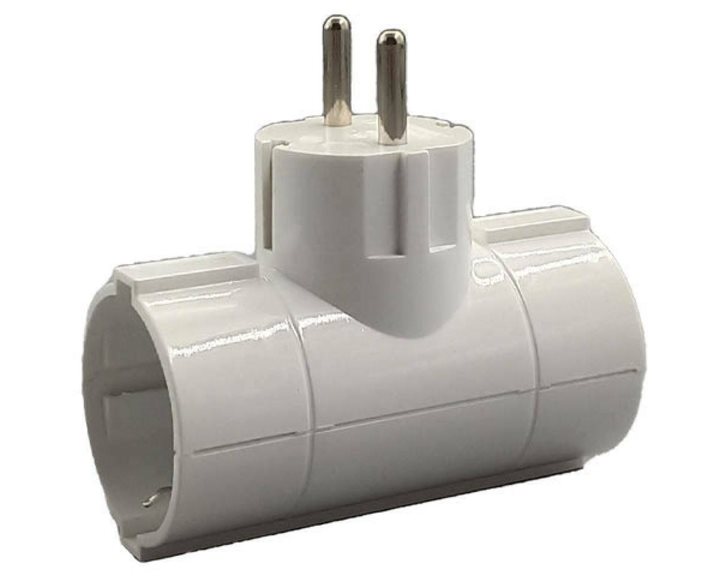 LAMTECH POWER SOCKET SPLITTER WITH 2 SCHUKO OUTLETS WHITE