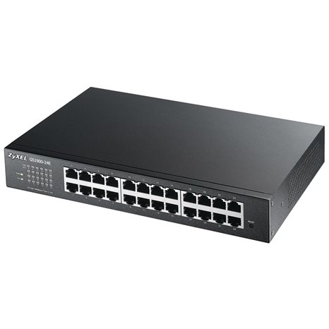 ZYXEL SWITCH GS-1900-24E, 24 PORTS 10/100/1000Mbps, SMART MANAGED, RACKMOUNT, 2YW.
