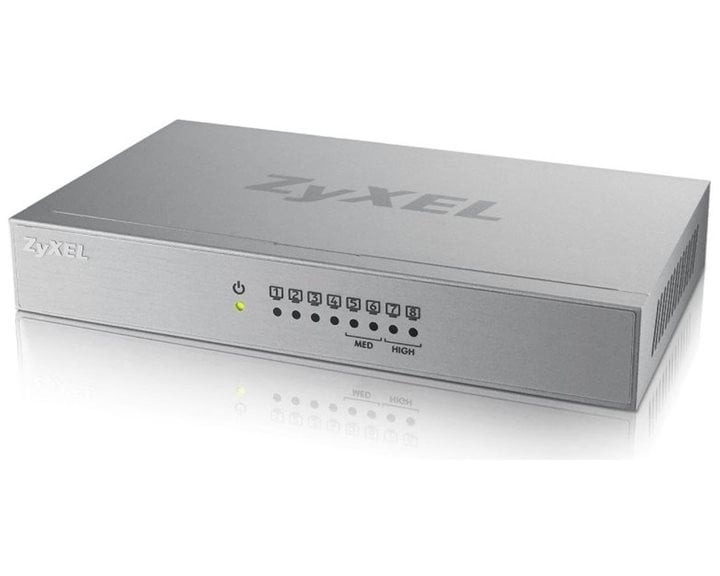 ZYXEL SWITCH GS-108B, 8 PORTS 10/100/1000Mbps, METAL HOUSING, 2YW.