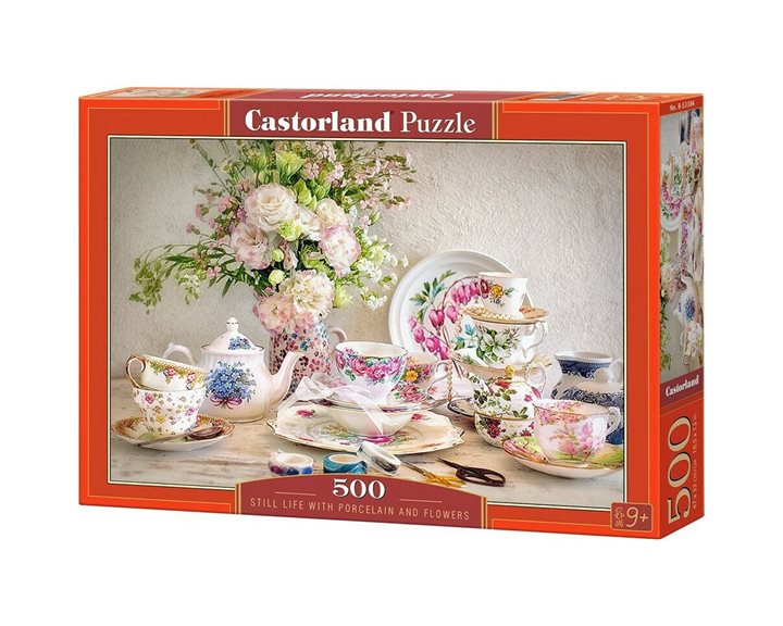 Πάζλ Castorland 500τεμ Still Life With Porcelain And Flowers B-53384