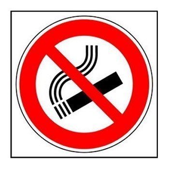 Πινακίδα Σήμανσης Infosign Αυτοκόλητο Pvc Φ13cm Απαγορεύεται το Κάπνισμα 17151