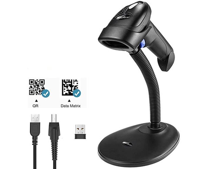 NETUM 2,4G WIRELESS QR BARCODE 2D SCANNER WITH STAND