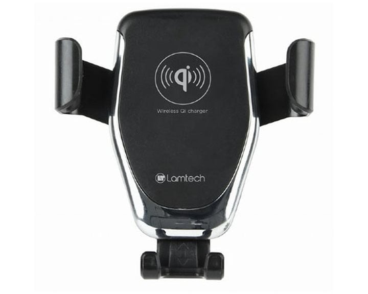 LAMTECH CAR PHONE HOLDER WITH QI WIRELESS CHARGER 10W