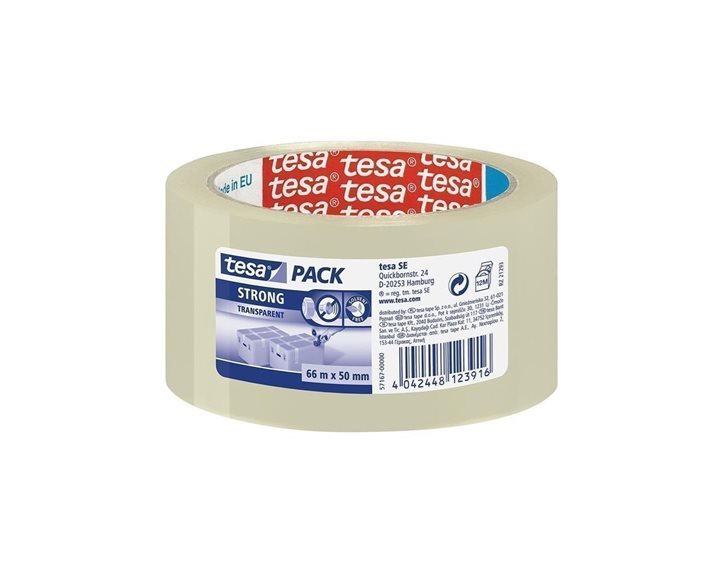 Ταινία Συσκευασίας Tesa Strong PP 66mΧ50mm Αθόρυβη Διάφανη