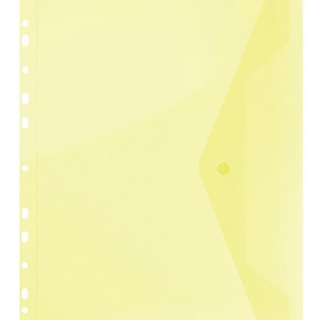 Φάκελος Πλαστικός Με κουμπί Α4 Περφορε Κίτρινο Donau