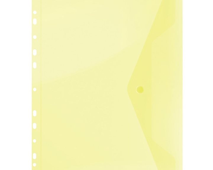 Φάκελος Πλαστικός Με κουμπί Α4 Περφορε Κίτρινο Donau