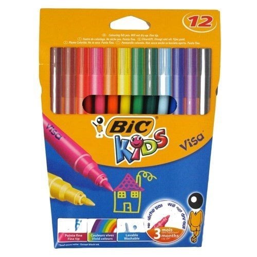 Μαρκαδόροι Bic Kids Visa 880 12τεμ.