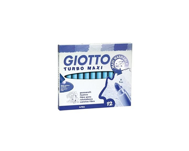 Μαρκαδόρος Giotto 12 Τεμ, Turbo Maxi Γάλαζιος