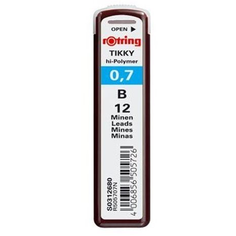 Μύτες Rotring 0.7mm B Hi-Polymer 1411.1370.07