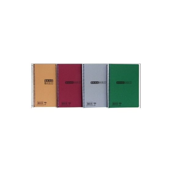 Τετράδιο Σπιράλ Skag Basic Α4 80γρ 5Θεμ.150φ.