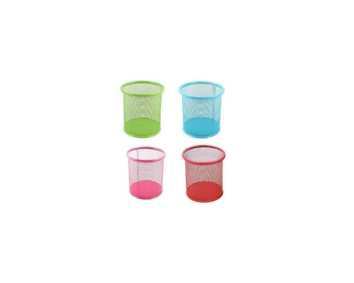 Μολυβοθήκη Offishop Στρογγυλή Μεταλλική Fluo Χρώματα