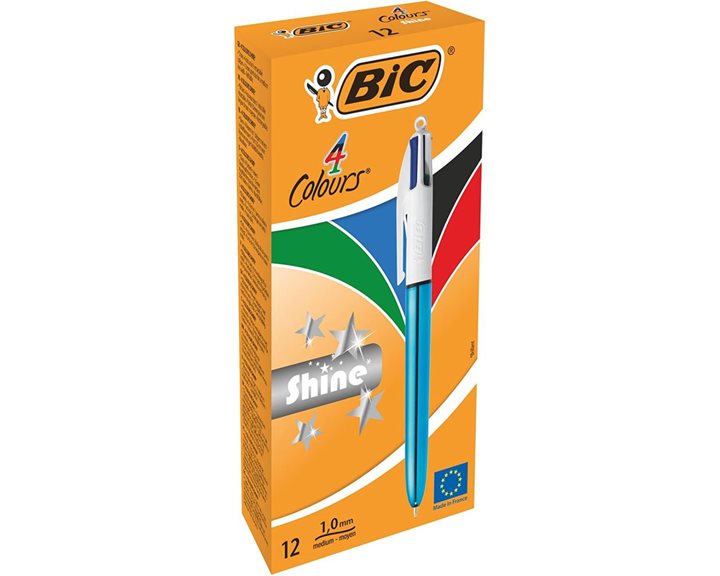 Στυλό Bic 4Colour Shine Μπλέ 1.0mm