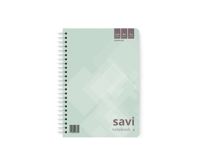 Τετράδιο Σπιράλ Savi Pop Α4 4θ. 240σελ.