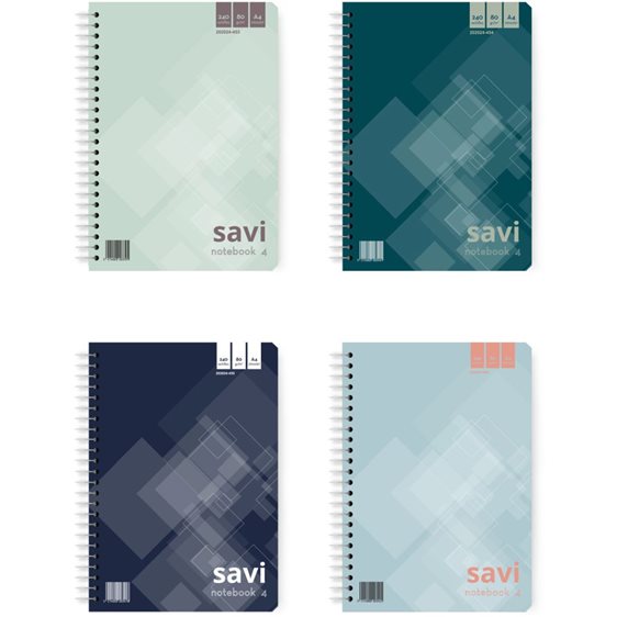 Τετράδιο Σπιράλ Savi Pop Α4 4θ. 240σελ.