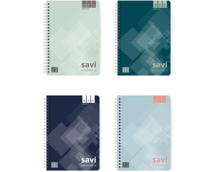 Τετράδιο Σπιράλ Savi Pop Α4 4θ. 240σελ.