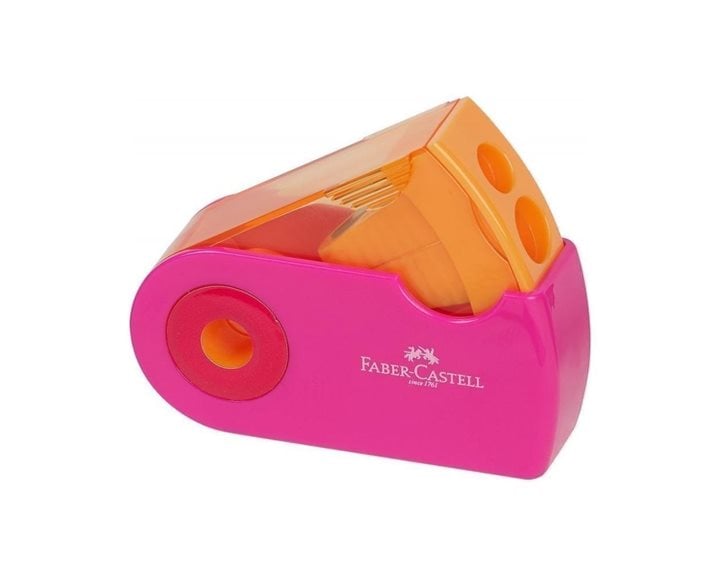 Ξύστρα Διπλή Faber Castel Sleeve Δίχρωμη 182704