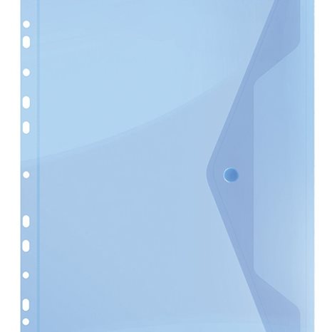 Φάκελος Πλαστικός Με κουμπί Α4 Περφορε Μπλε Donau