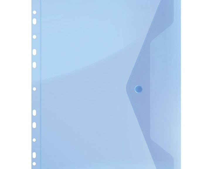 Φάκελος Πλαστικός Με κουμπί Α4 Περφορε Μπλε Donau