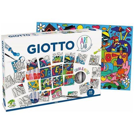 Σετ Δημιουργίας Giotto Art Lab Color & Puzzle Canvas & Paint Set 581800