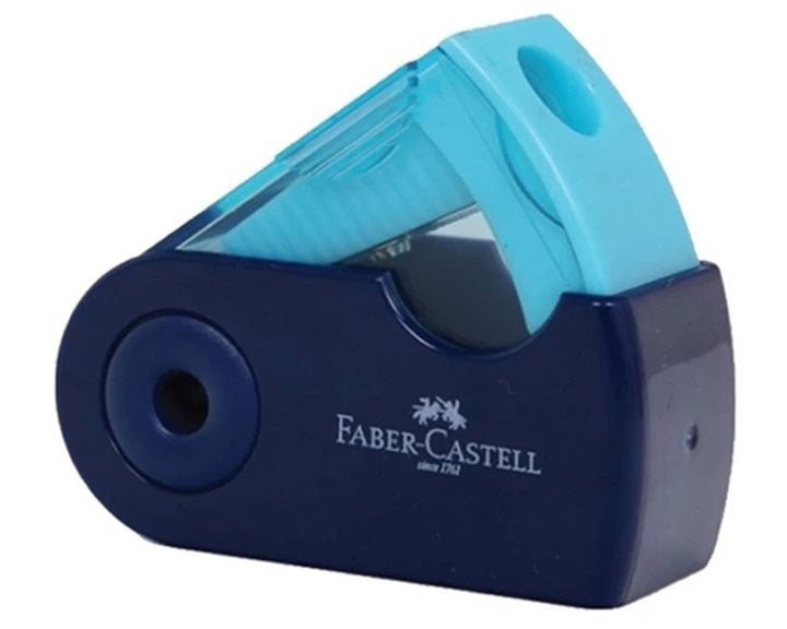 Ξύστρα Faber Castell Μονή Mini Sleeve Δίχρωμη 182714