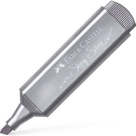 Μαρκαδόρος Υπογράμμισης Faber Castell Metallic Shiny Silver 154661