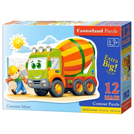 Παζλ Castorland 12 Maxi Concrete Mixer 47x33cm B-120086