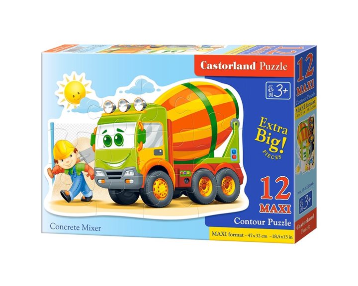 Παζλ Castorland 12 Maxi Concrete Mixer 47x33cm B-120086