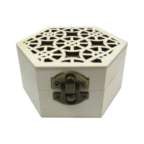 Κουτί Ξύλινο Για Ντεκουπάζ Σκαλιστό Καπάκι 5x5x8.7cm
