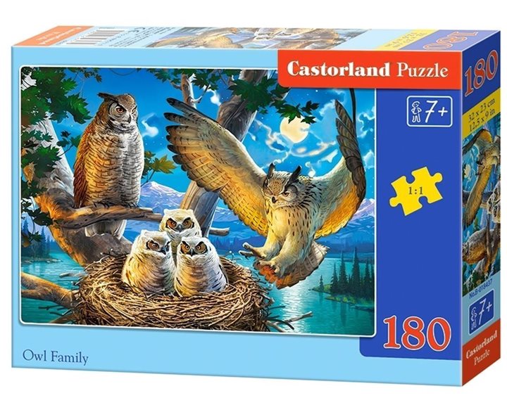 Παζλ Castorland 180τμχ. Owel Family 32x23cm B-018437