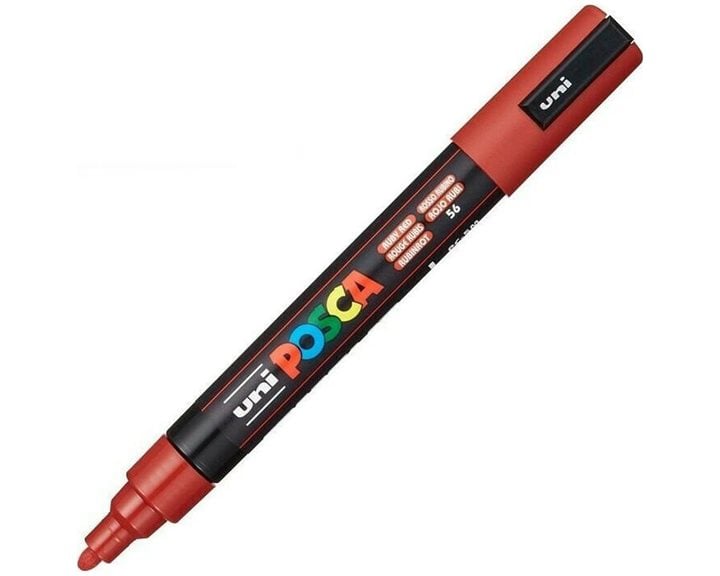 Μαρκαδόρος Uni Posca PC-5M Ruby Red