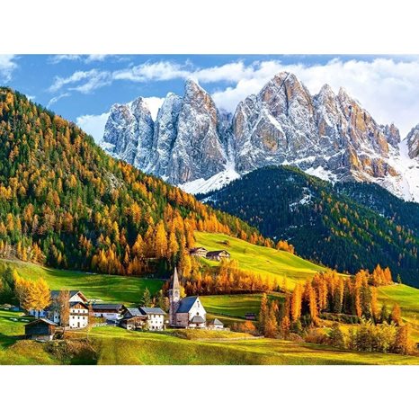 Παζλ Castorland 2000τεμ. Church of St. Magdalena,Dolomites 92x68 C-200610-2