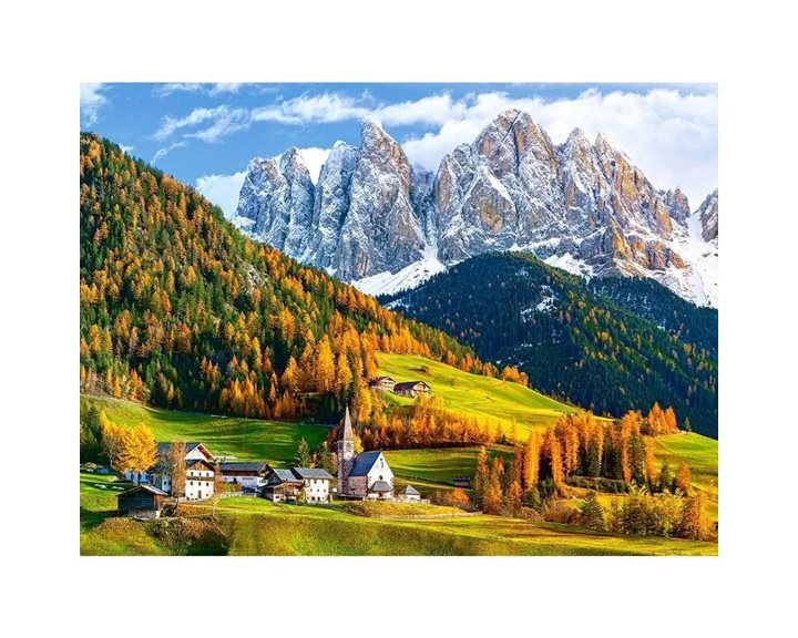 Παζλ Castorland 2000τεμ. Church of St. Magdalena,Dolomites 92x68 C-200610-2